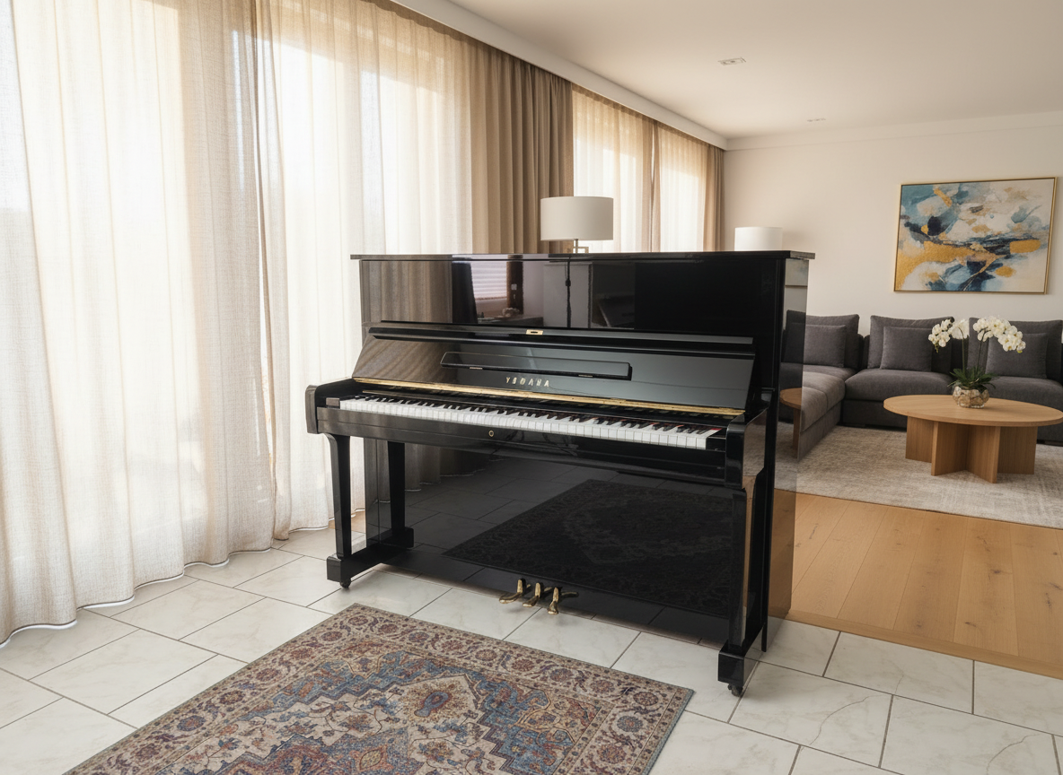 Yamaha U1 Klavier in schwarz 121cm